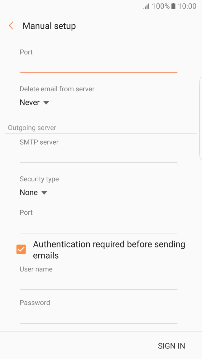 Press the drop down list below 