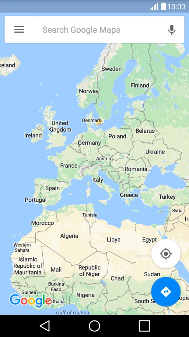 Press the search field and key in the first letters of the name of the destination.