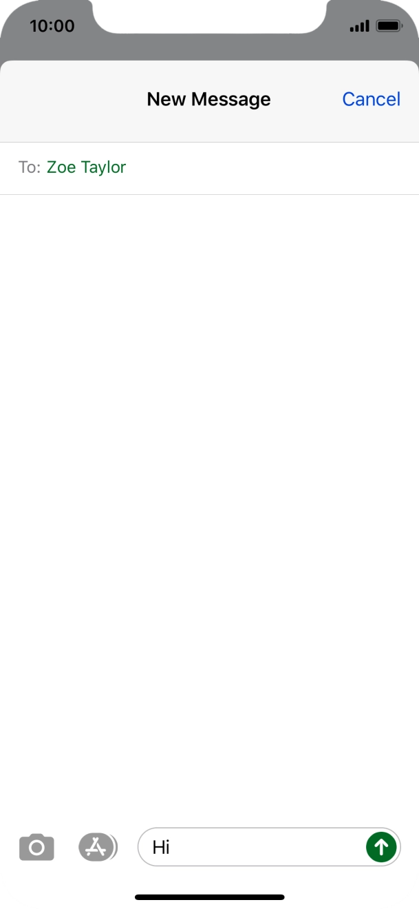 Press the send icon.