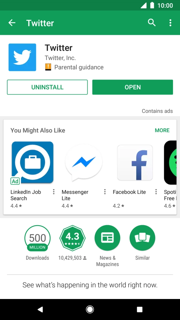 Press the Home key to return to the home screen.