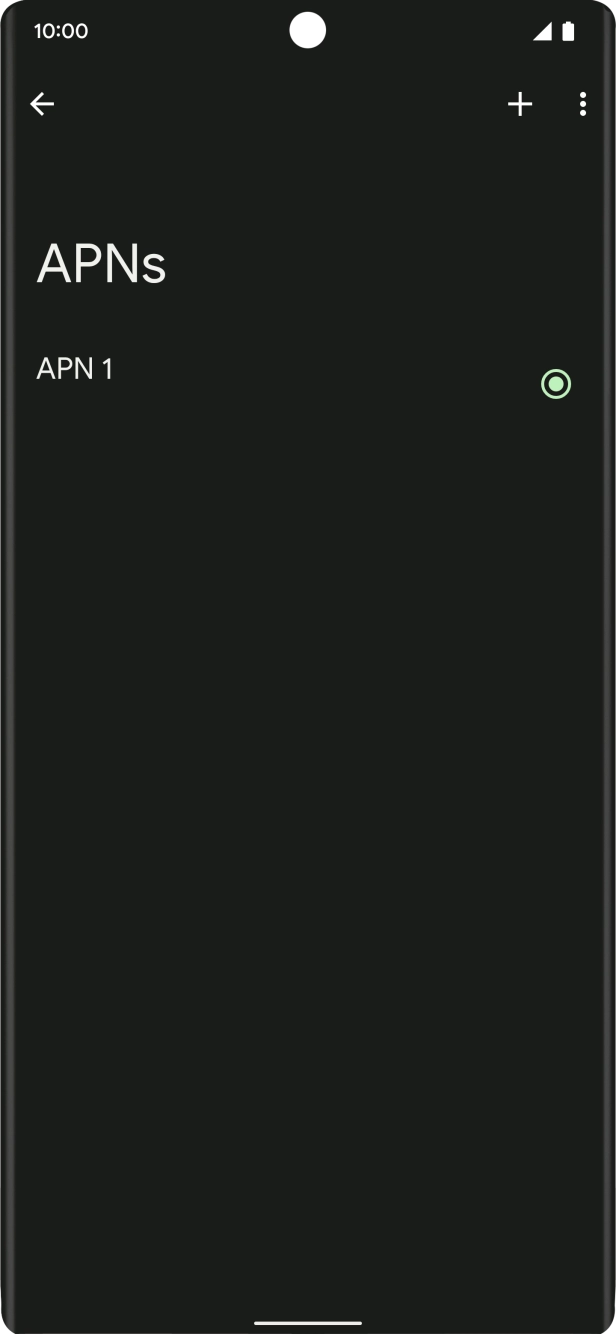 Press the new data connection icon.