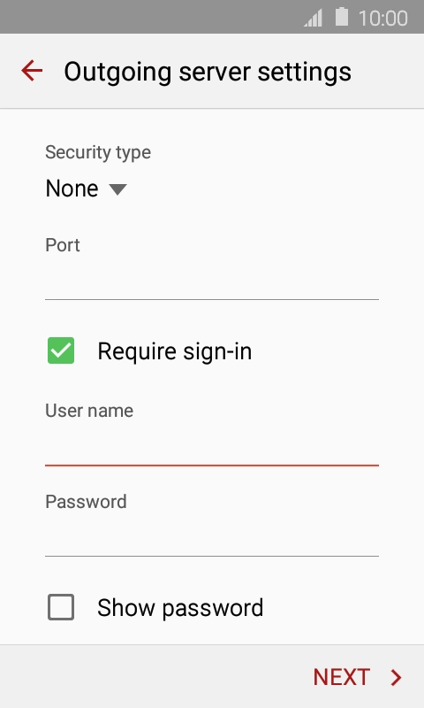 Press the field below 