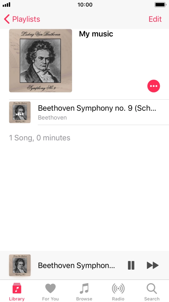 Press the song title.