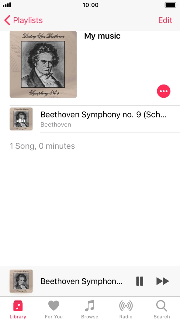 Press the song title.