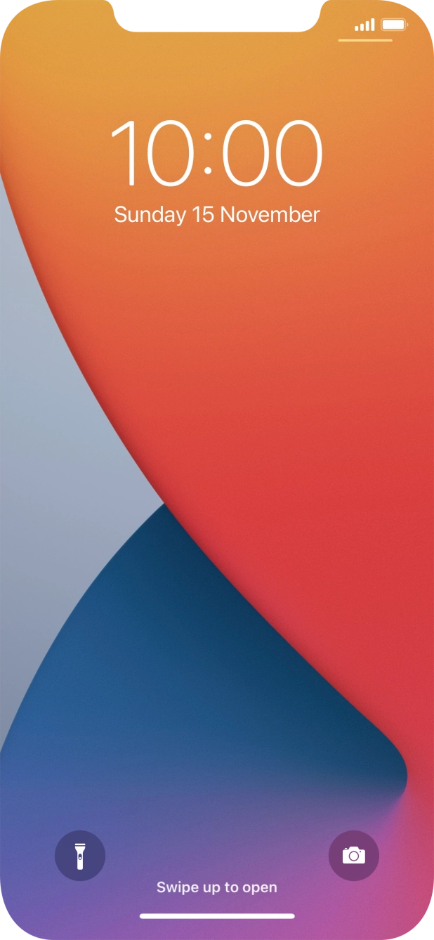 Slide your finger upwards starting from the bottom of the screen.