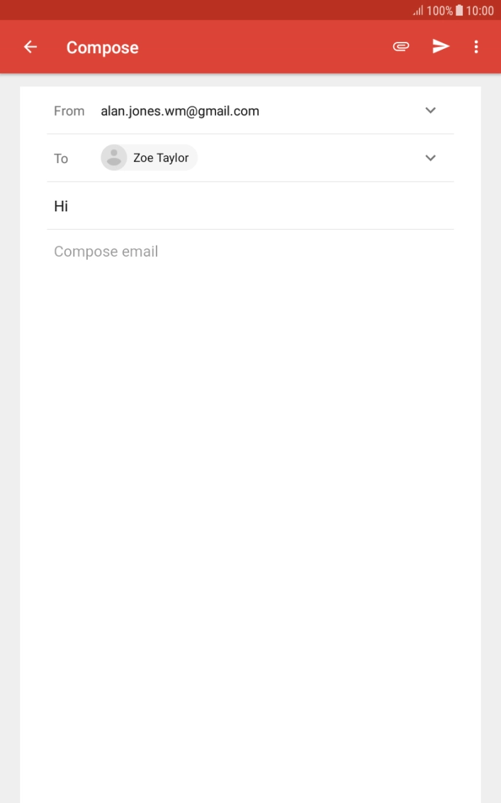 Press the text input field.