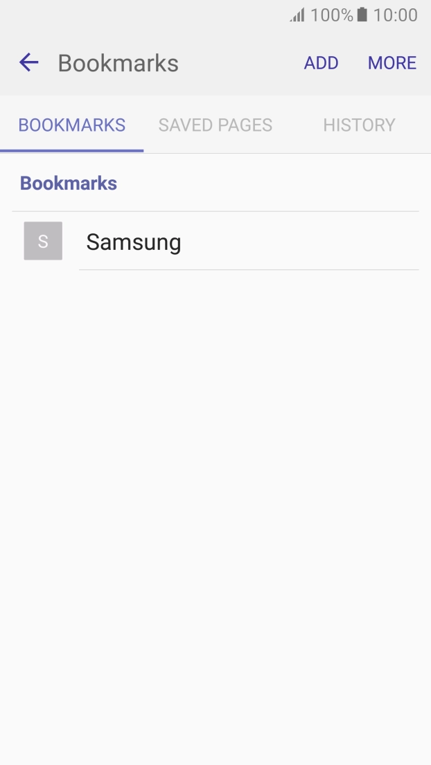 Press the required bookmark. Press the required bookmark.