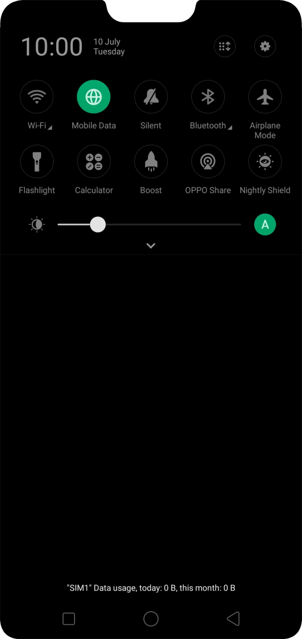 Press the sound mode icon to turn silent mode on or off.