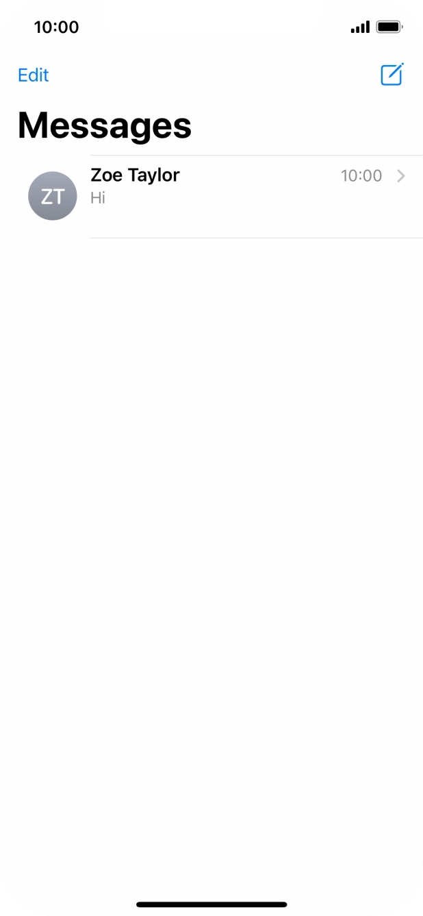 Press the new message icon. Press the new message icon.