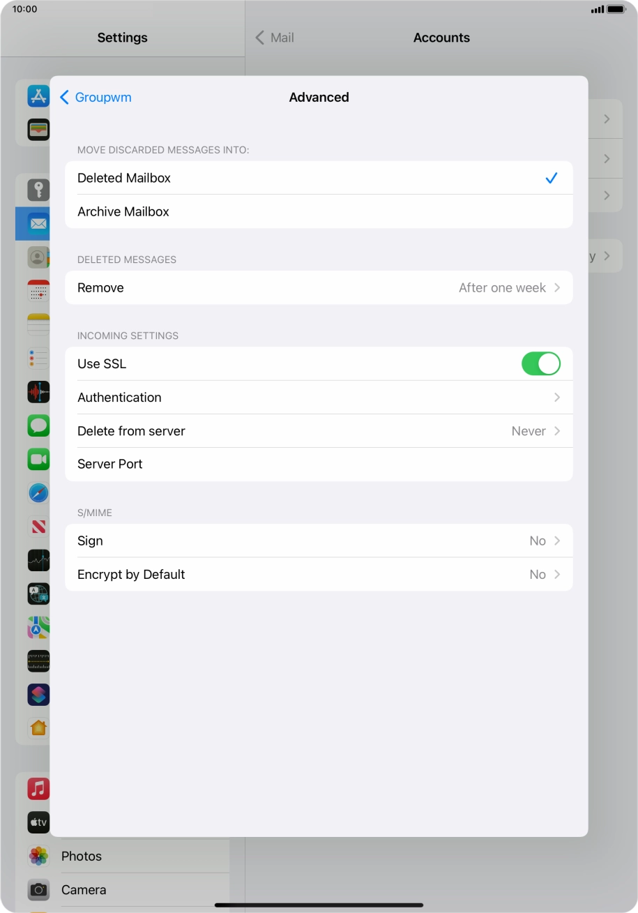 Press the indicator next to 