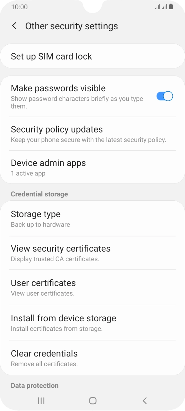 Press Set up SIM card lock.