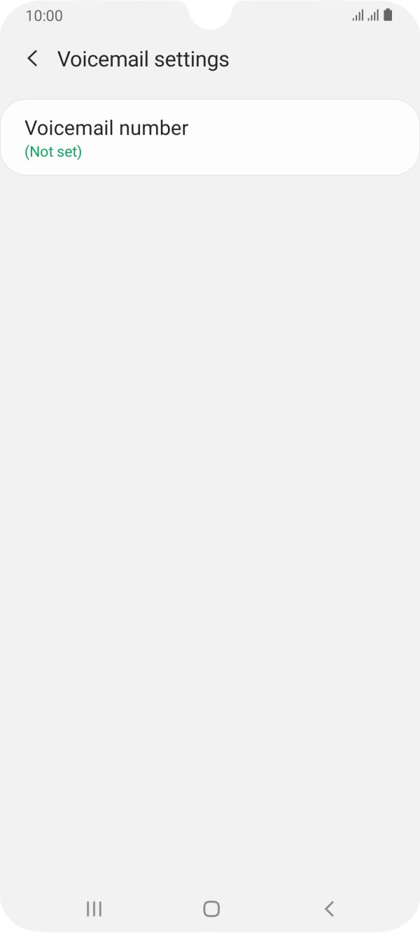 Press Voicemail number.