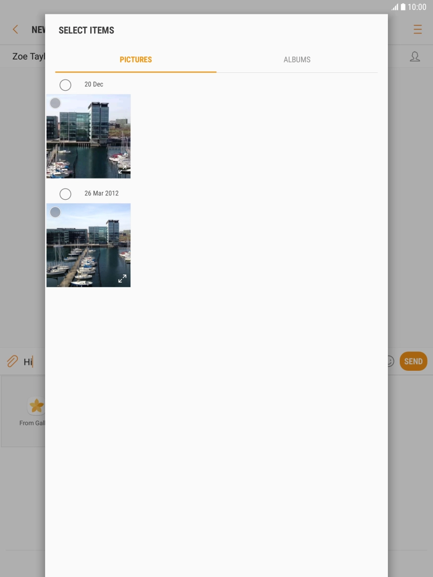 Press the required picture.