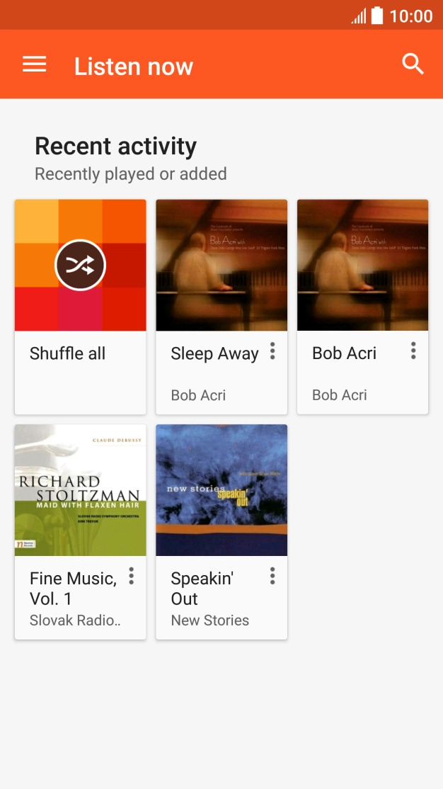 Slide your finger right starting from the left side of the screen.