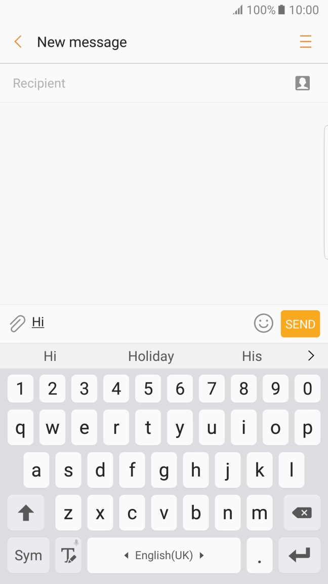 The word suggestions are displayed as you write.  Press the arrow for more word suggestions.