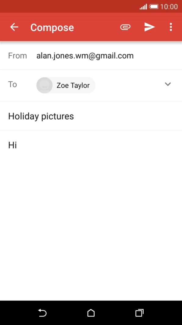 Write the required text and press the send icon.