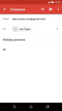 Write the required text and press the send icon.