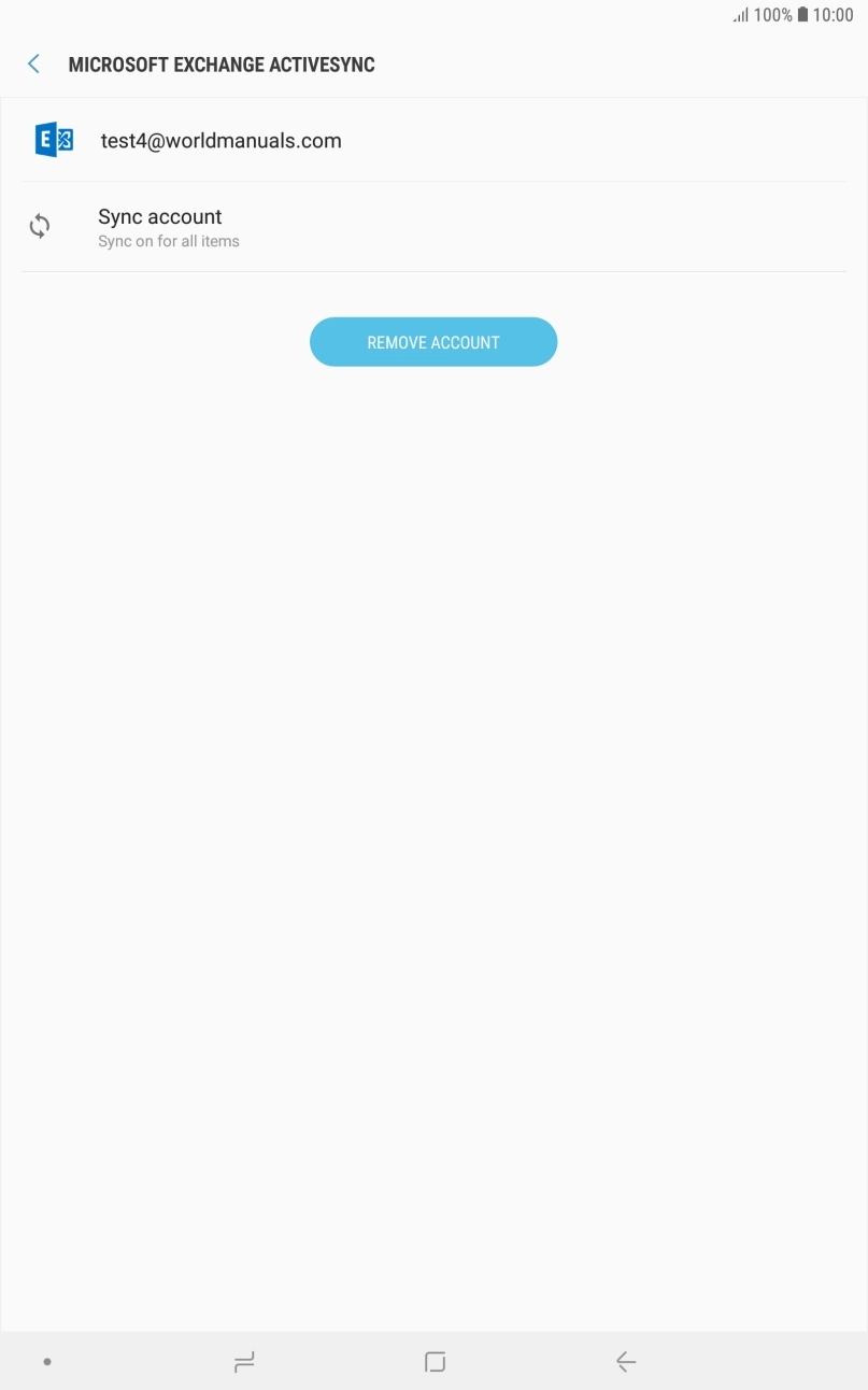 Press REMOVE ACCOUNT.