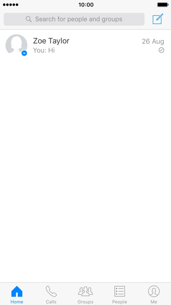 Press the new message icon.