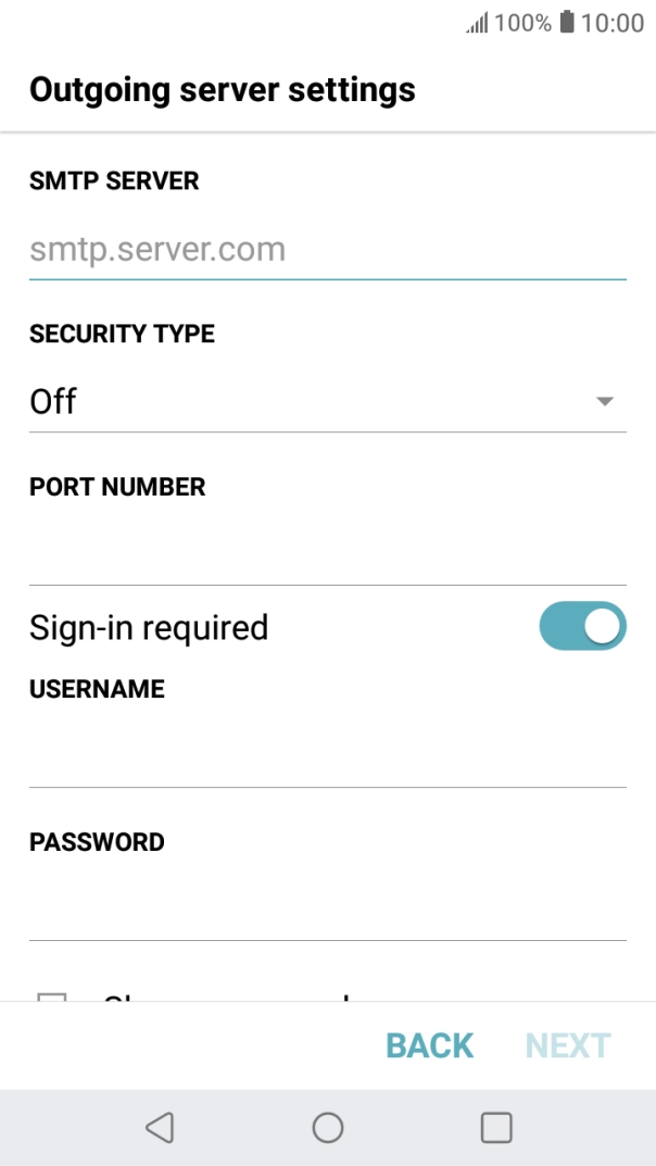 Press the field below 