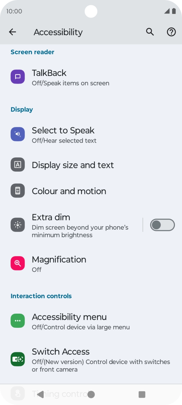 Press the required category below 