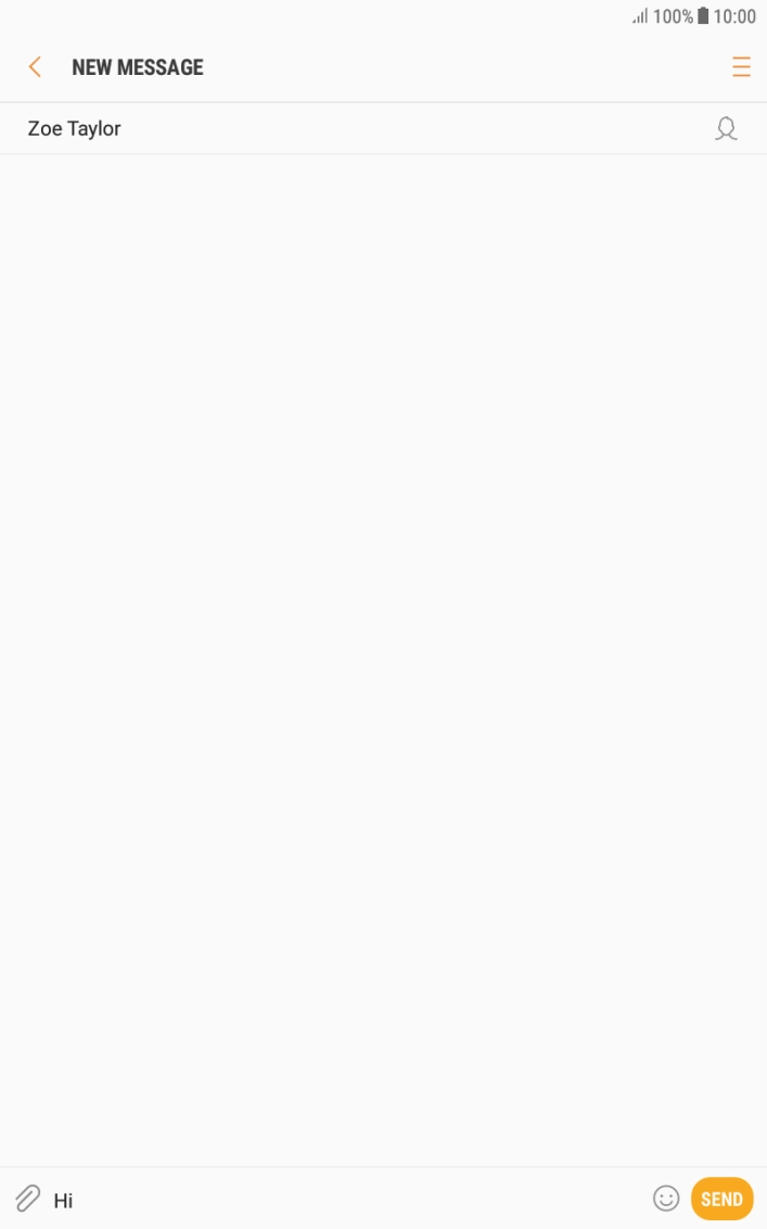 Press SEND when you've written your text message.