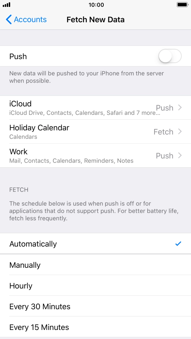 If you turn off the function, press the required setting.