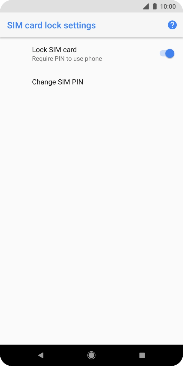 Press Change SIM PIN.