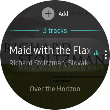 Press the required audio file.