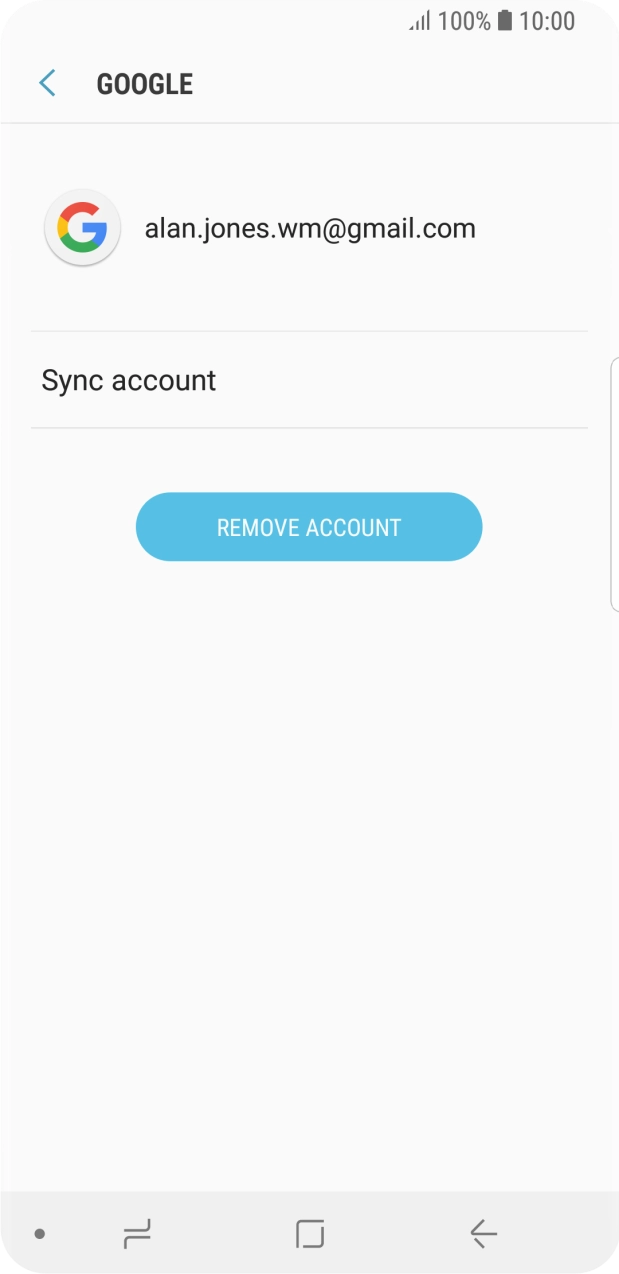 Press Sync account.