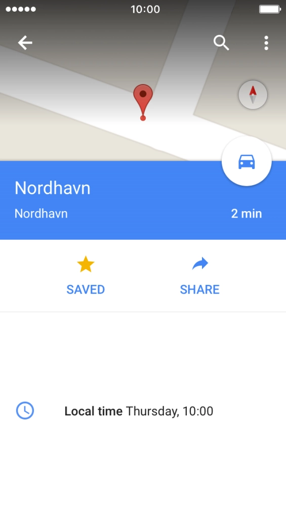 Press the travel information icon. Press the travel information icon.