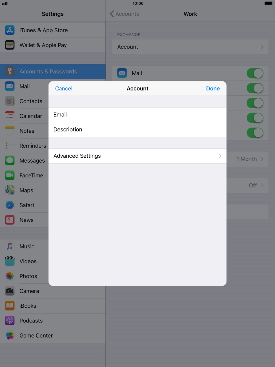 Press Advanced Settings.