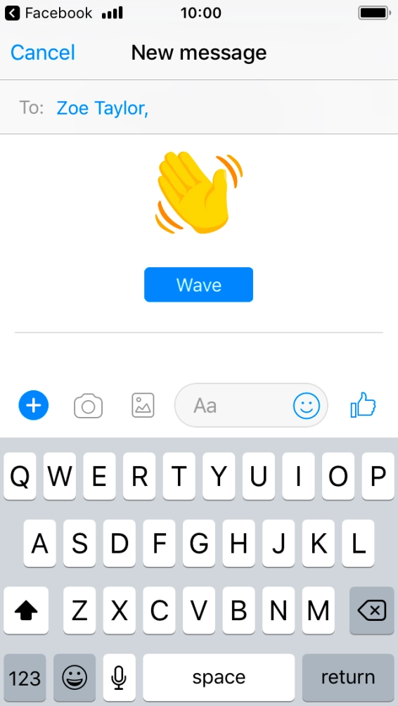Press the text input field.