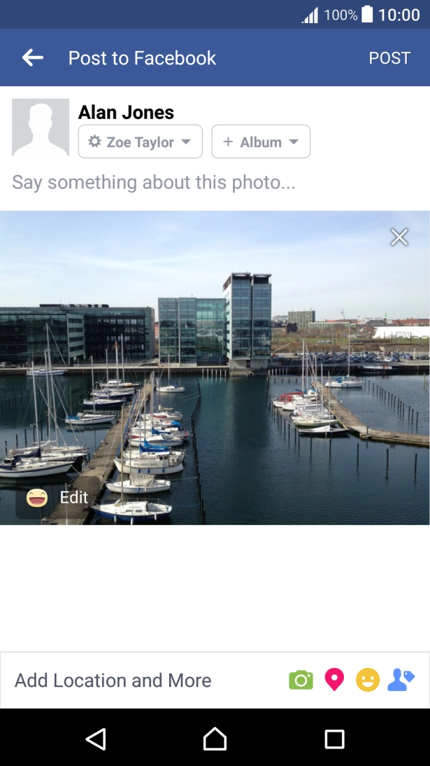 Press the text input field.