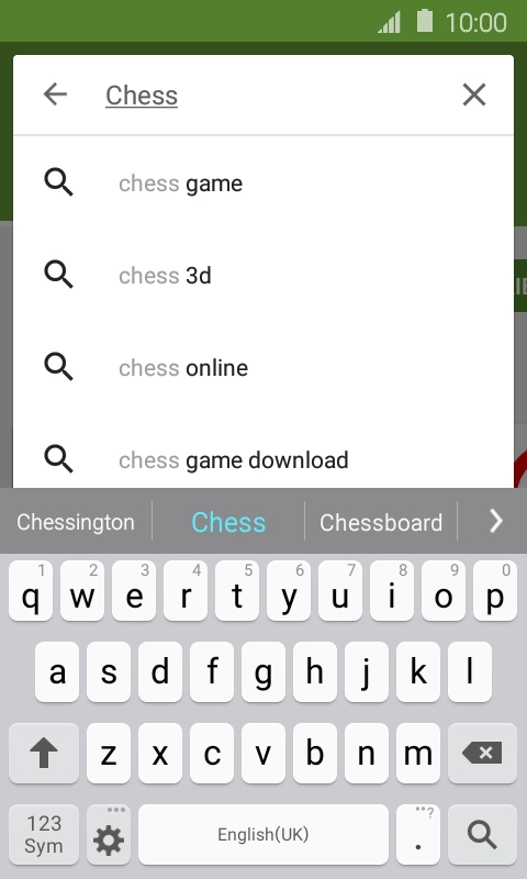 Key in the name or subject of the required app and press the search icon.