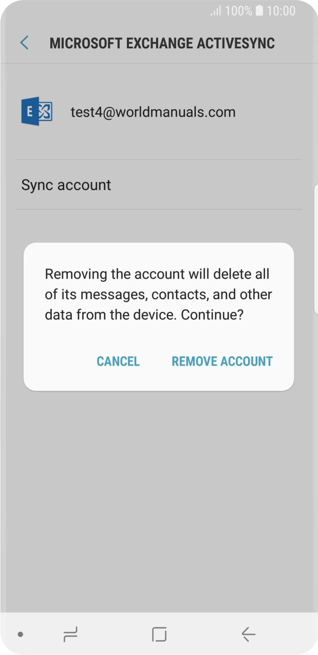 Press REMOVE ACCOUNT.