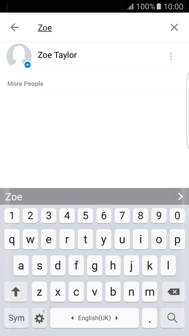 Press the required contact.