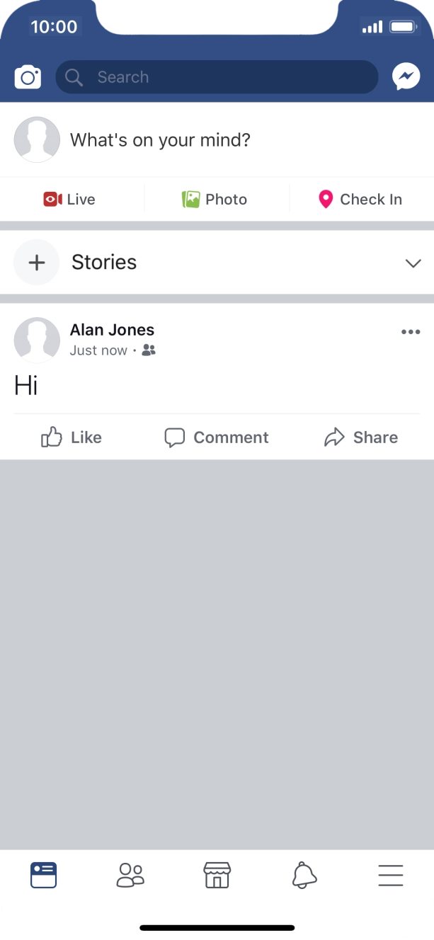 Press the text input field.