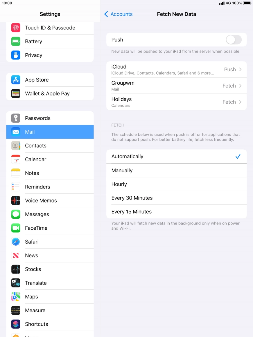 If you turn off the function, press the required setting.