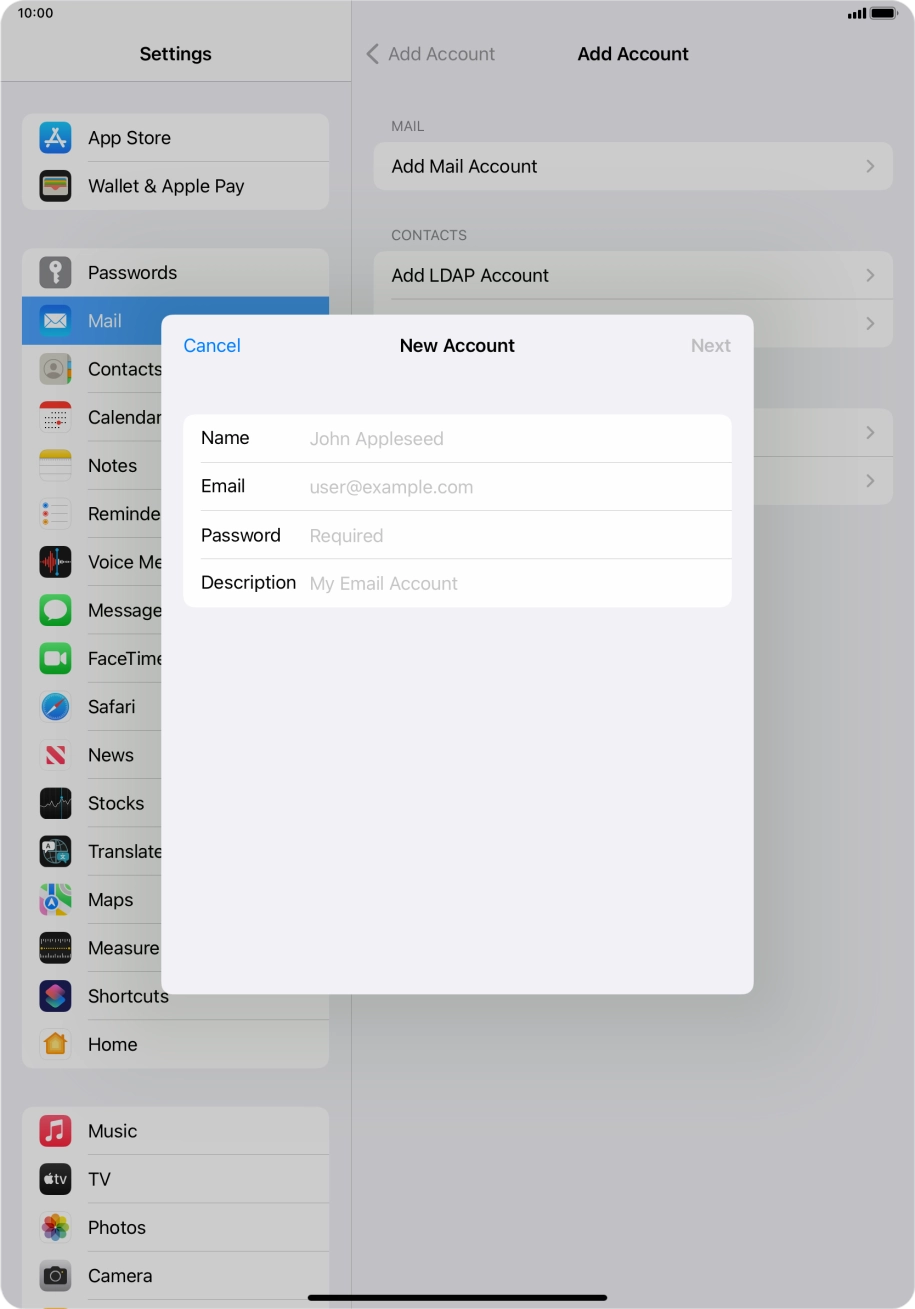 Press Name and key in the required sender name.