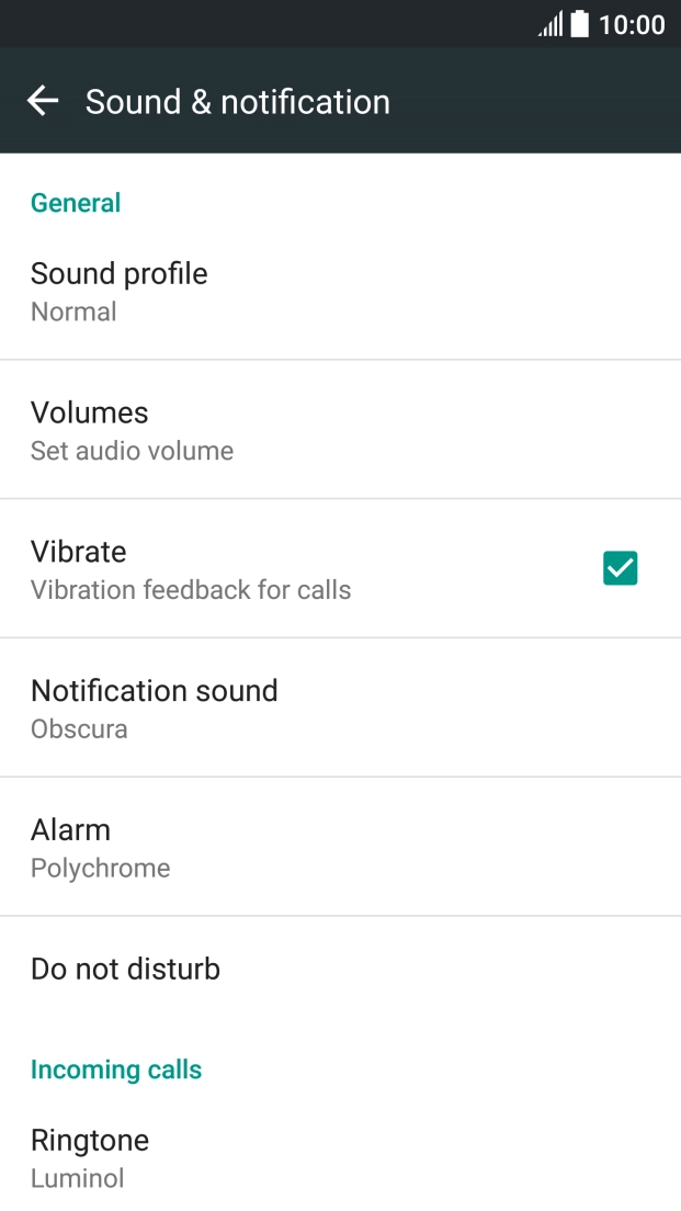 Press Sound profile.