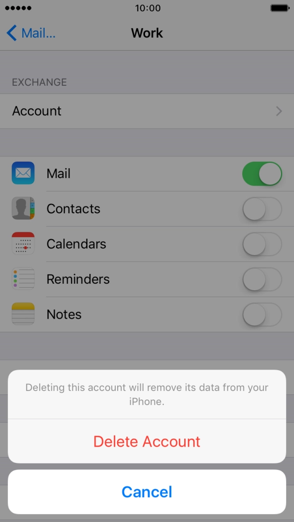 Press Delete Account.