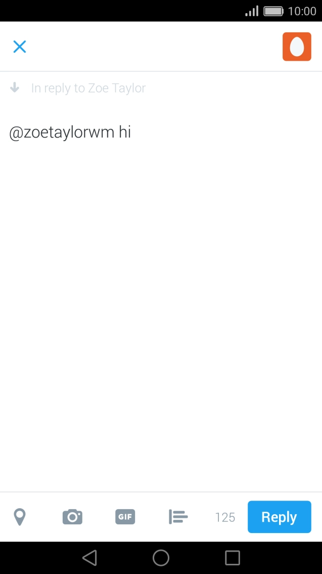 Write the required reply and press Reply.