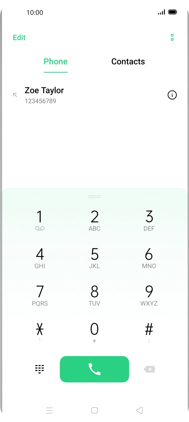 Press the menu icon.