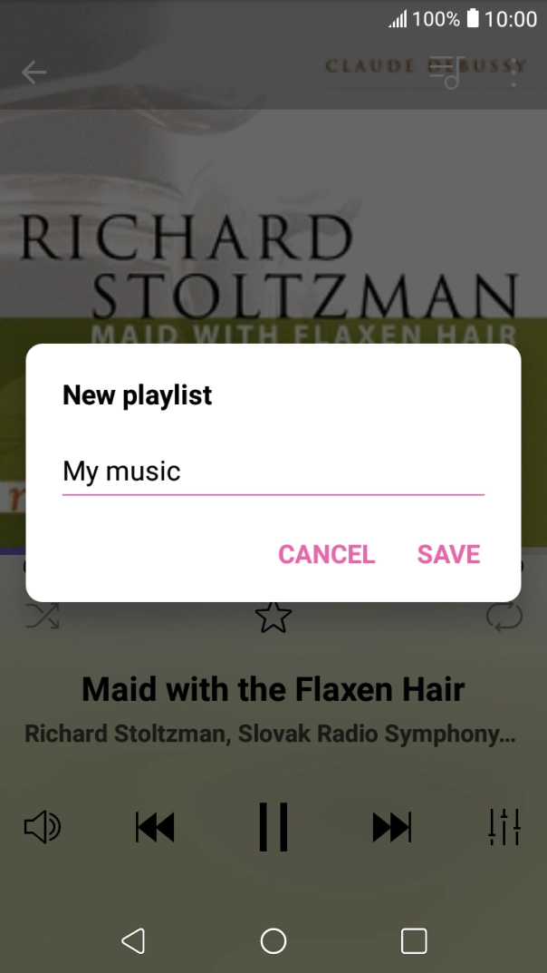 Key in a name for the playlist and press SAVE.