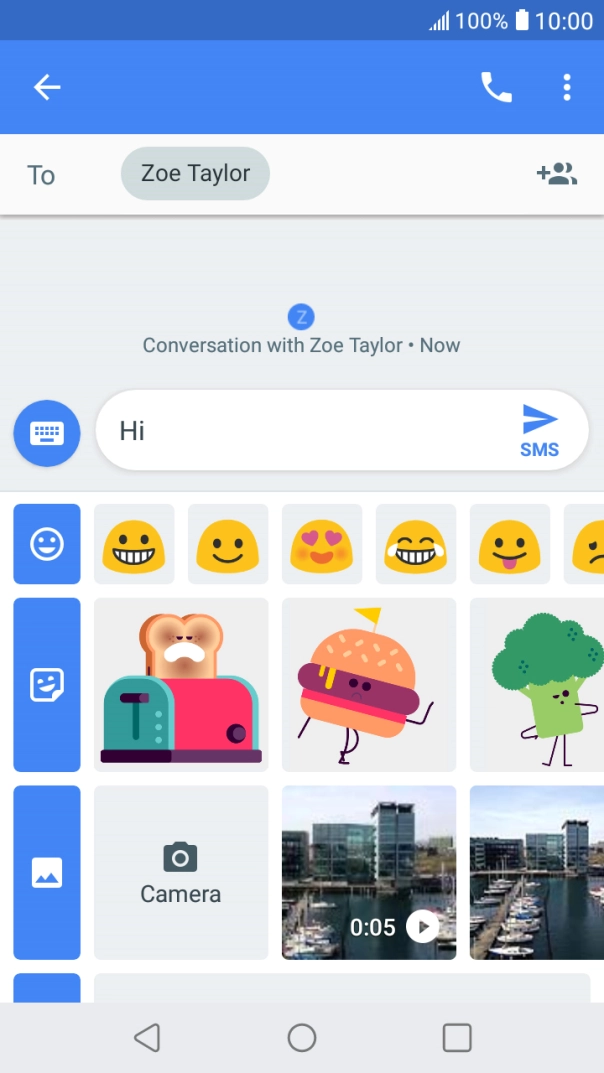 Press the gallery icon.