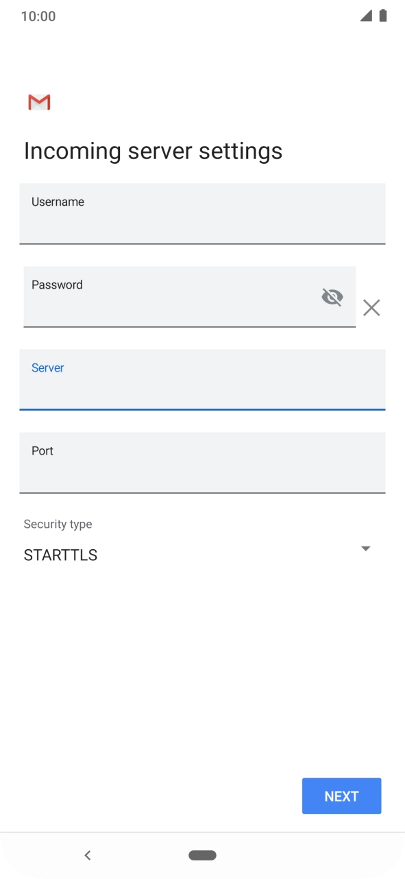 Press the field below 