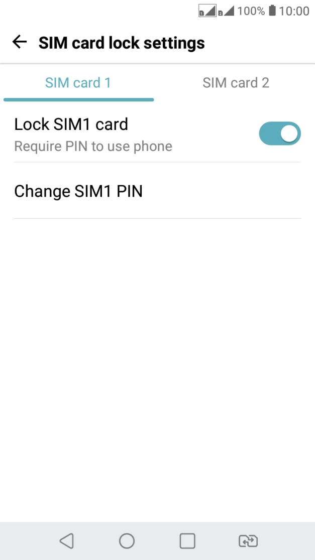 Press the required SIM.