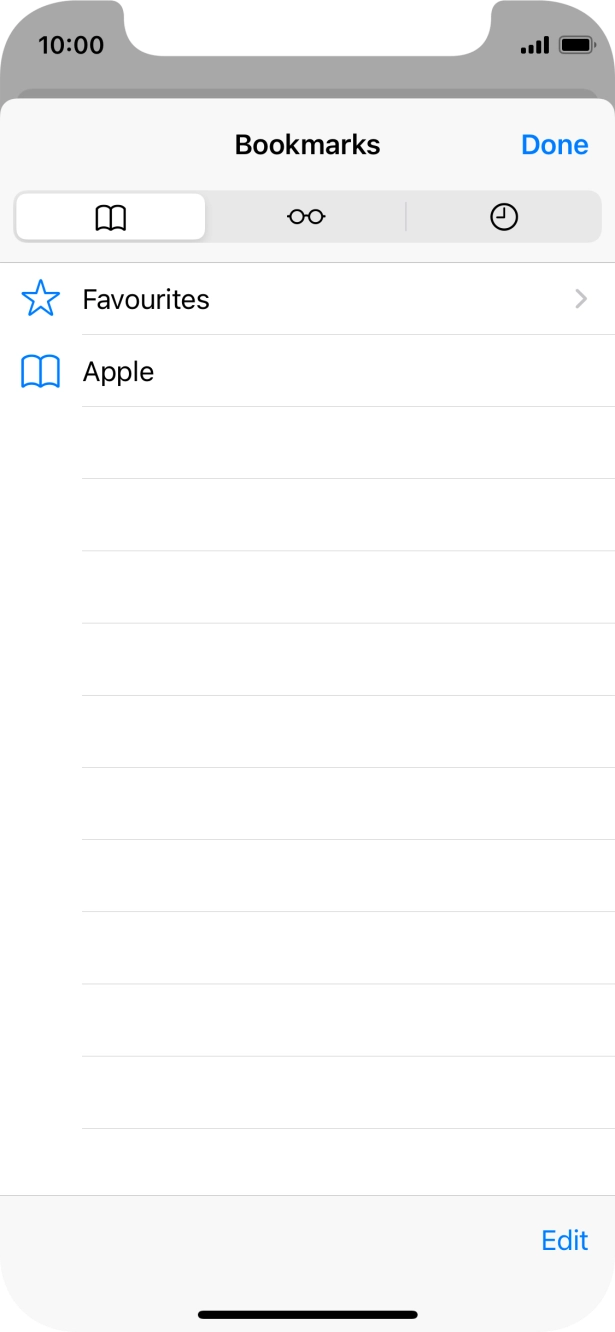 Press the required bookmark.