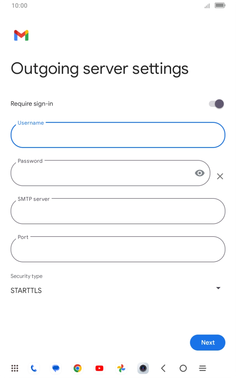Press the field below 